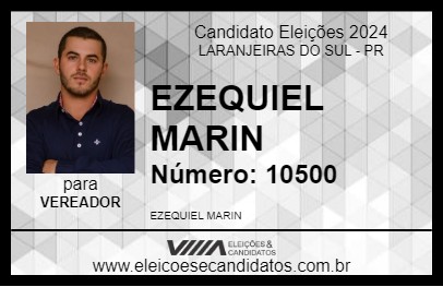 Candidato EZEQUIEL MARIN 2024 - LARANJEIRAS DO SUL - Eleições