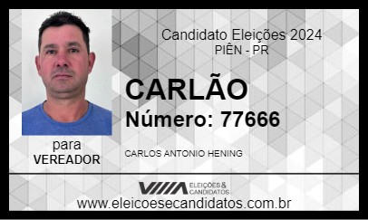 Candidato CARLÃO 2024 - PIÊN - Eleições