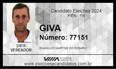 Candidato GIVA 2024 - PIÊN - Eleições