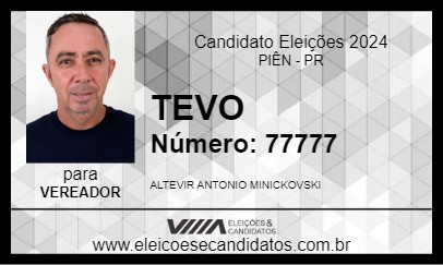 Candidato TEVO 2024 - PIÊN - Eleições