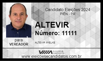 Candidato ALTEVIR 2024 - PIÊN - Eleições