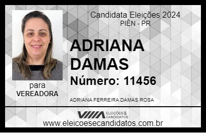 Candidato ADRIANA DAMAS 2024 - PIÊN - Eleições