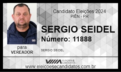 Candidato SERGIO SEIDEL 2024 - PIÊN - Eleições