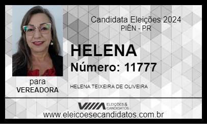 Candidato HELENA 2024 - PIÊN - Eleições