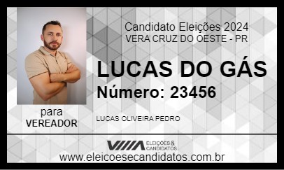 Candidato LUCAS DO GÁS 2024 - VERA CRUZ DO OESTE - Eleições