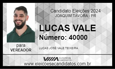 Candidato LUCAS VALE 2024 - JOAQUIM TÁVORA - Eleições