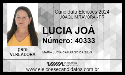 Candidato LUCIA JOÁ 2024 - JOAQUIM TÁVORA - Eleições