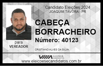 Candidato CABEÇA BORRACHEIRO 2024 - JOAQUIM TÁVORA - Eleições