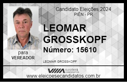 Candidato LEOMAR GROSSKOPF 2024 - PIÊN - Eleições