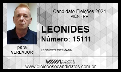 Candidato LEONIDES 2024 - PIÊN - Eleições