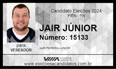 Candidato JAIR JÚNIOR 2024 - PIÊN - Eleições