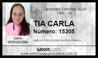 Candidato TIA CARLA 2024 - PIÊN - Eleições