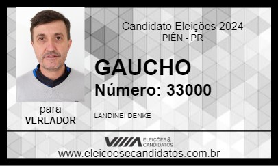 Candidato GAUCHO 2024 - PIÊN - Eleições