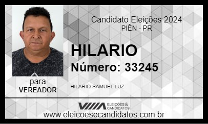 Candidato HILARIO 2024 - PIÊN - Eleições