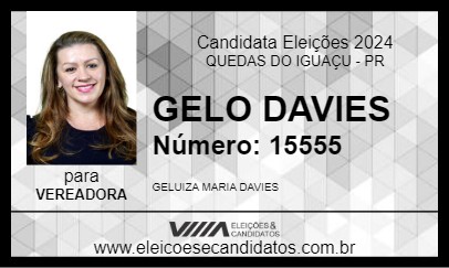 Candidato GELO DAVIES 2024 - QUEDAS DO IGUAÇU - Eleições