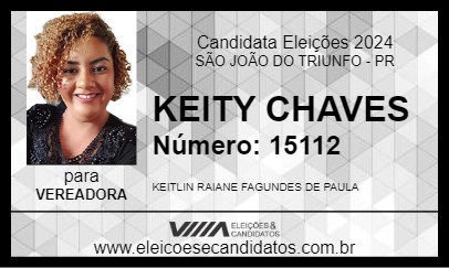 Candidato KEITY CHAVES 2024 - SÃO JOÃO DO TRIUNFO - Eleições