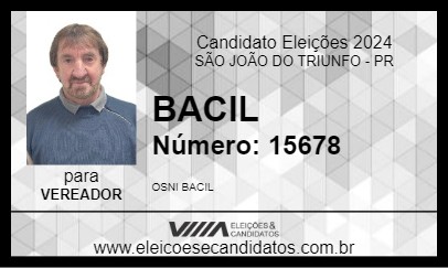 Candidato BACIL 2024 - SÃO JOÃO DO TRIUNFO - Eleições