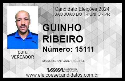 Candidato GUINHO RIBEIRO 2024 - SÃO JOÃO DO TRIUNFO - Eleições