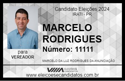 Candidato MARCELO RODRIGUES 2024 - IRATI - Eleições