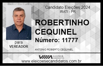 Candidato ROBERTINHO CEQUINEL 2024 - IRATI - Eleições