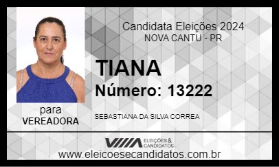 Candidato TIANA 2024 - NOVA CANTU - Eleições