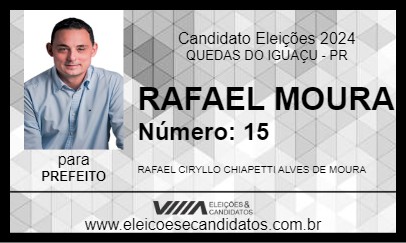 Candidato RAFAEL MOURA 2024 - QUEDAS DO IGUAÇU - Eleições