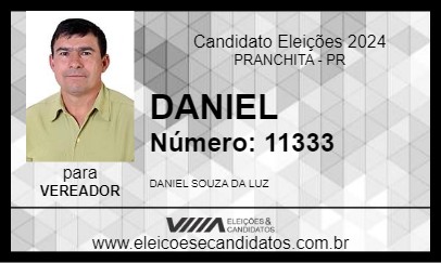 Candidato DANIEL 2024 - PRANCHITA - Eleições