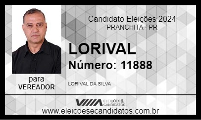 Candidato LORIVAL 2024 - PRANCHITA - Eleições