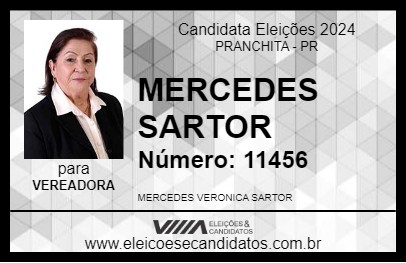 Candidato MERCEDES SARTOR 2024 - PRANCHITA - Eleições