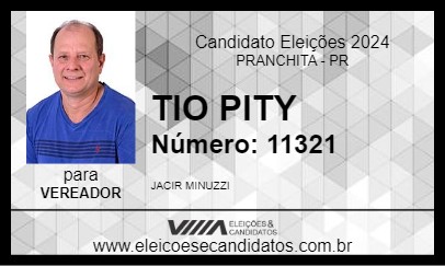 Candidato TIO PITY 2024 - PRANCHITA - Eleições