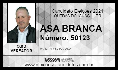 Candidato ASA BRANCA 2024 - QUEDAS DO IGUAÇU - Eleições