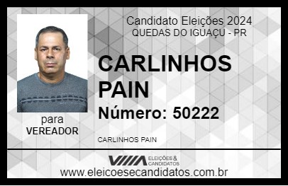 Candidato CARLINHOS PAIN 2024 - QUEDAS DO IGUAÇU - Eleições