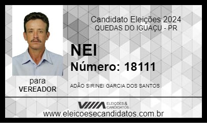 Candidato NEI 2024 - QUEDAS DO IGUAÇU - Eleições