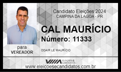 Candidato CAL MAURÍCIO 2024 - CAMPINA DA LAGOA - Eleições