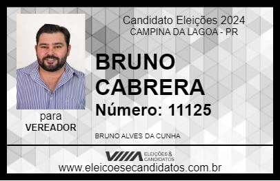 Candidato BRUNO CABRERA 2024 - CAMPINA DA LAGOA - Eleições