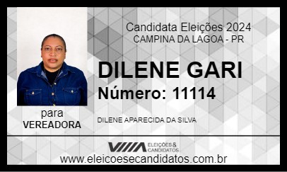 Candidato DILENE GARI 2024 - CAMPINA DA LAGOA - Eleições