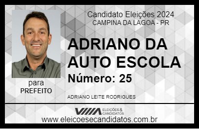 Candidato ADRIANO DA AUTO ESCOLA 2024 - CAMPINA DA LAGOA - Eleições