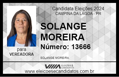 Candidato SOLANGE MOREIRA 2024 - CAMPINA DA LAGOA - Eleições