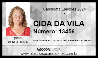 Candidato CIDA DA VILA 2024 - CAMPINA DA LAGOA - Eleições