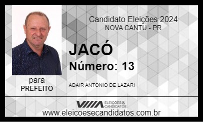 Candidato JACÓ 2024 - NOVA CANTU - Eleições