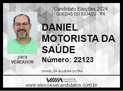 Candidato DANIEL MOTORISTA DA SAÚDE 2024 - QUEDAS DO IGUAÇU - Eleições