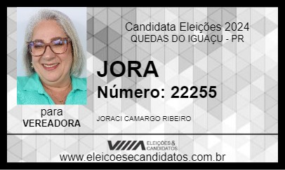 Candidato JORA 2024 - QUEDAS DO IGUAÇU - Eleições