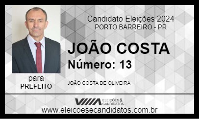 Candidato JOÃO COSTA 2024 - PORTO BARREIRO - Eleições