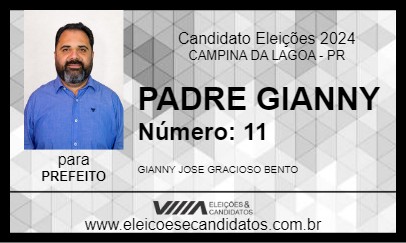 Candidato PADRE GIANNY 2024 - CAMPINA DA LAGOA - Eleições