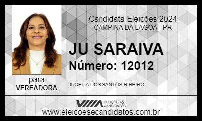 Candidato JU SARAIVA 2024 - CAMPINA DA LAGOA - Eleições