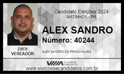 Candidato ALEX SANDRO 2024 - MATINHOS - Eleições