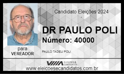 Candidato DR PAULO POLI 2024 - MATINHOS - Eleições