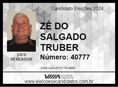 Candidato ZÉ DO SALGADO TRUBER 2024 - MATINHOS - Eleições