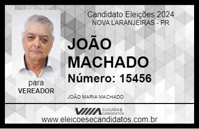 Candidato JOÃO MACHADO 2024 - NOVA LARANJEIRAS - Eleições