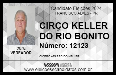 Candidato CIRÇO KELLER DO RIO BONITO 2024 - FRANCISCO ALVES - Eleições